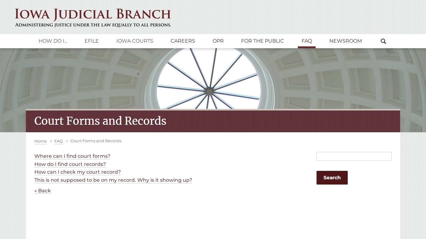 Court Forms and Records | FAQ | Iowa Judicial Branch